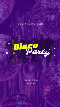 Disco Fever Party TikTok Video Design