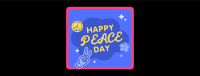 Peace Day Text Badge Facebook Cover