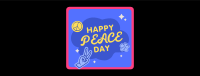 Peace Day Text Badge Facebook Cover Image Preview