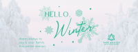 Minimalist Winter Greeting Facebook Cover Image Preview