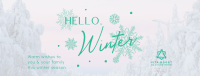 Minimalist Winter Greeting Facebook Cover Image Preview