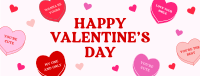 Valentine Candy Hearts Facebook Cover Image Preview