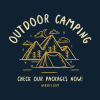 Rustic Camping Instagram Post