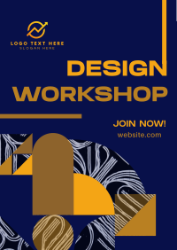 Modern Abstract Design Workshop Poster