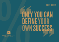 Your Own Success Postcard Design