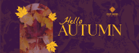 Hello There Autumn Greeting Facebook Cover Image Preview