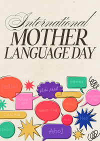 Modern Nostalgia International Mother Language Day Poster