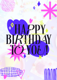 Quirky Birthday Celebration Poster