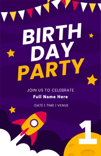 First Birthday Bash Invitation Design