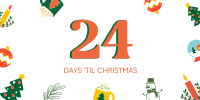 Quirky Christmas Countdown Twitter Post Design