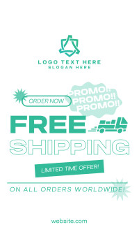 Worldwide Shipping Promo Instagram Reel Image Preview