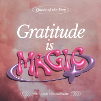 Metallic Magic Gratitude  Instagram Post