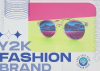 Y2K Fashion Brand Coming Soon Postcard Design