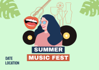 Summer Music Festival Postcard