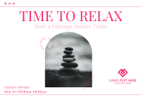 Zen Book Now Massage Postcard