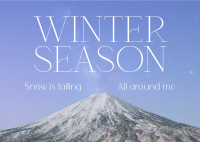 Winter Season Postcard