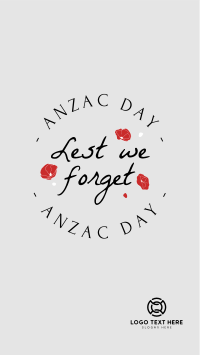 Anzac Day Emblem Facebook Story Design