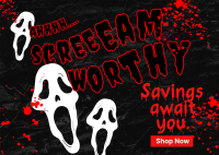 Scream Worthy Discount Postcard