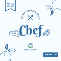 We are Hiring Chef Linkedin Post