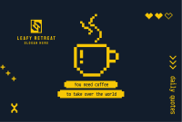 Coffee Pixel Quote Pinterest Cover Image Preview