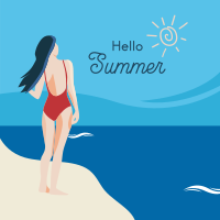 Hello Summer Scenery Instagram Post