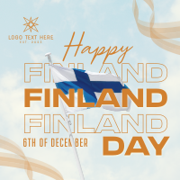 Simple Finland Indepence Day Linkedin Post
