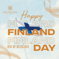 Simple Finland Indepence Day Linkedin Post Design