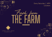 Fresh from the Farm Postcard Design