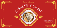 Chinese Cuisine Special Twitter Post Design