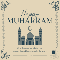 Decorative Islamic New Year Linkedin Post Design