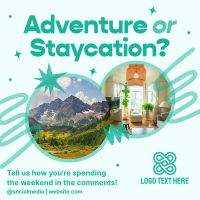 Staycation Weekend Instagram Post Design