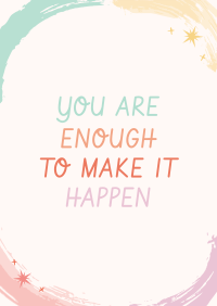 Brush Positive Quote Poster