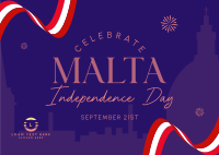 Celebrate Malta Freedom Postcard