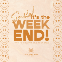 Smile Weekend Quote Instagram Post Design