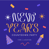 New Year Countdown Party Instagram Post Design