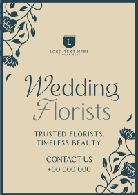 Elegant Wedding Florist Poster