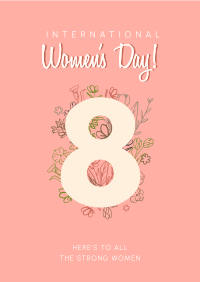 Women's Day Flowers Poster