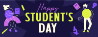 Student Geometric Day Facebook Cover Image Preview