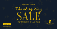 Thanksgiving Line Art Sale Facebook Ad