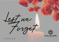 Red Poppies Anzac Day Postcard Design