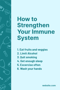 How to Strengthen Your Immune System Pinterest Pin Design