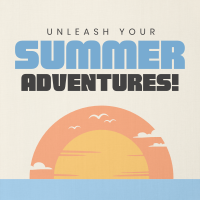 Minimalist Summer Adventure Instagram Post Design