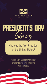 Presidents Day Pop Quiz Instagram Story