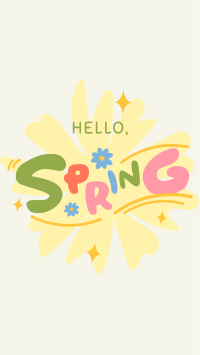 Playful Hello Spring Facebook Story