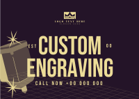 Custom Engraving Postcard Design