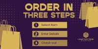 Simple Shop Order Guide Twitter Post Design