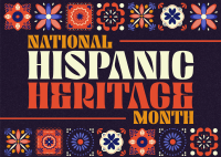 Hispanic Heritage Month Tiles Postcard