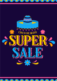 Cinco De Mayo Biggest Colorful Sale Poster