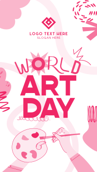 Quirky World Art Day Instagram Story