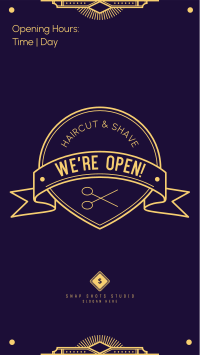 Newly Open Barbershop Facebook Story